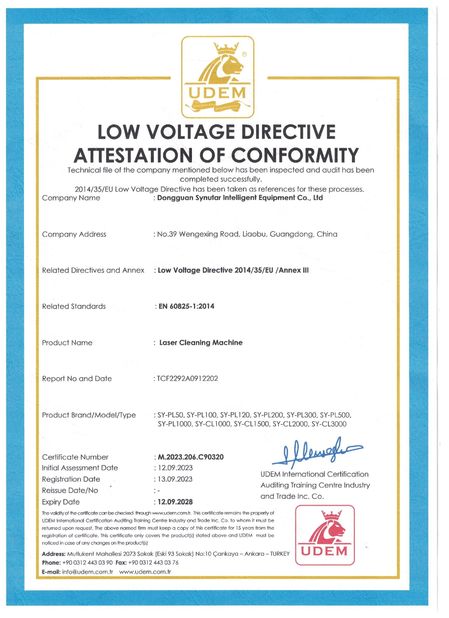 중국 Dongguan Synutar Intelligent Equipment Co., Ltd. 인증